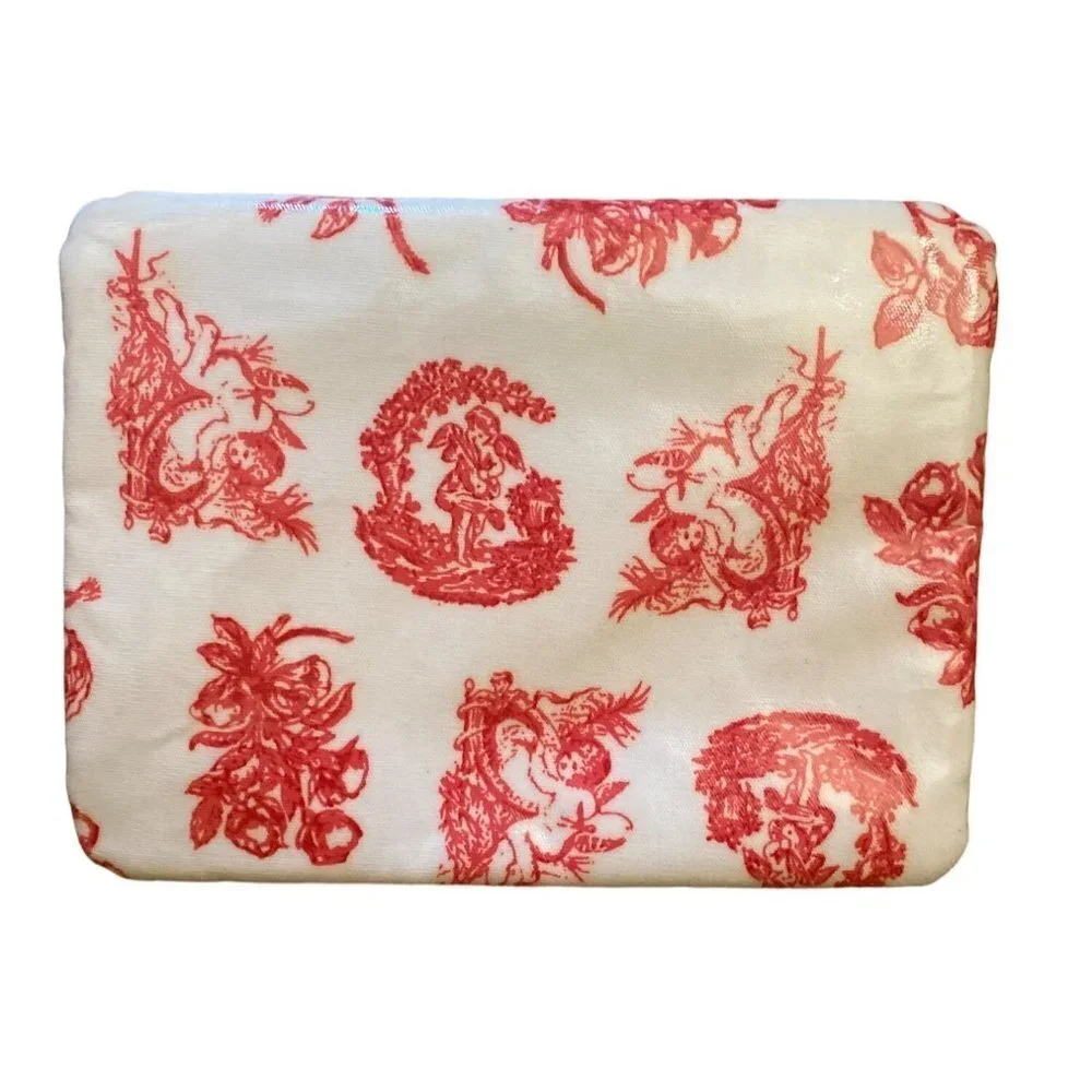 Cherubs & flora 18th century printed designs cosmetic‎ essentials pouch OS